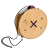 Handmade Small Button Golden Wooden Bags for Women
