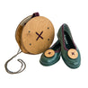 Handmade Small Button Golden Wooden Bags for Women