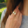 'Peony Flower' Jewellery Set - Green