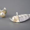 Pearl Pea Pods Dangle Earrings
