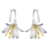 Curved Flower Dangle Earrings