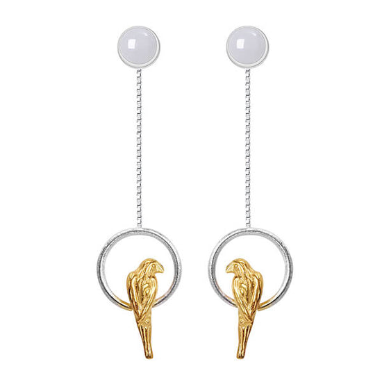 Elegant Parrot Drop Earrings