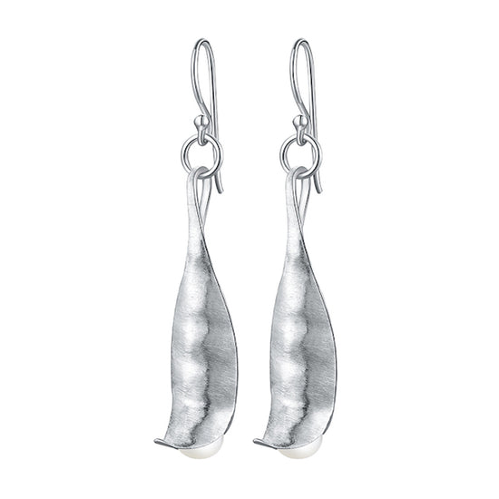 Pearl Pea Pods Dangle Earrings