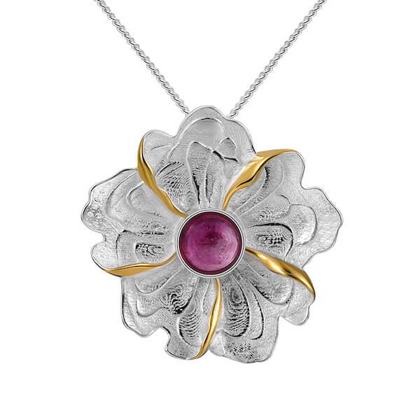 Peony flower necklace top