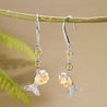 Tourmaline Fish Drop Earrings