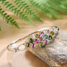 Tourmaline Rainbow Flower Bangle