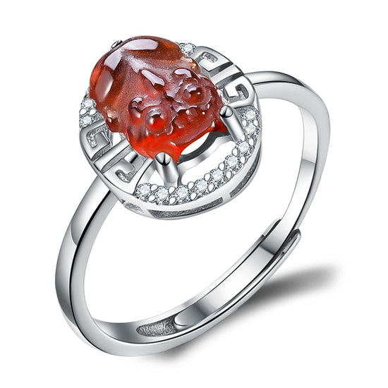 Tourmaline Owl Ring