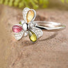 Rotatable Tourmaline Windmill Ring