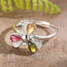 Rotatable Tourmaline Windmill Ring