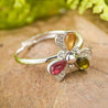 Rotatable Tourmaline Windmill Ring