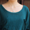 Handmade Blooming Lotus Pendant Necklace