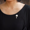 Handmade Owl Brooch - Sterling Silver 925
