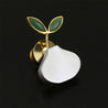 Handmade Aventurine 'Leaf Flower' Brooch - Sterling Silver 925