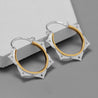 Handmade Minimalistic Lotus Flower Hoop Earrings