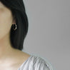 Handmade Minimalistic Lotus Flower Hoop Earrings