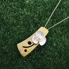 Handmade Fresh Clover Flower Pendant - Gold and Sterling Silver 925
