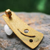 Handmade Fresh Clover Flower Pendant - Gold and Sterling Silver 925