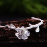 Handmade 'Flower in the Rain' Pendant Necklace- Sterling Silver 925