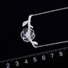Handmade 'Flower in the Rain' Pendant Necklace- Sterling Silver 925