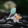 Handmade 'Lotus Whispers' Silver Rings for Women - 925 Sterling Silver