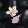 Handmade 'Lotus Whispers' Silver Rings for Women - 925 Sterling Silver