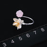 Handmade 'Lotus Whispers' Silver Rings for Women - 925 Sterling Silver