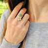 Handmade 'Lotus Whispers' Silver Rings for Women - 925 Sterling Silver