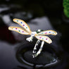 Handmade Beautiful Dragonfly Silver Rings - 925 Sterling Silver