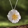 Handmade 'Blooming Poppies' Flower Pendant - Sterling Silver 925
