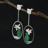 Handmade 'Lotus Whispers' Silver Earrings - Sterling Silver 925