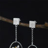 Handmade 'Lotus Whispers' Sterling Silver Earrings