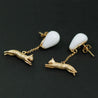 Handmade 'A Cat and a Hot Air Balloon' Drop Earrings for Girls - Gold and Sterling Silver 925