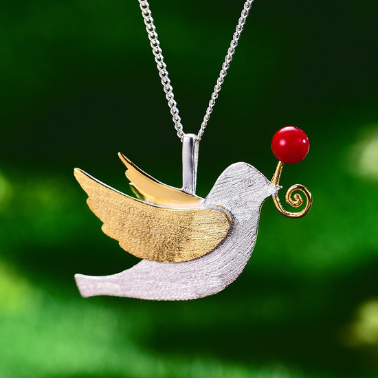 Handmade 'Flying Bird' Pendants - Sterling Silver 925