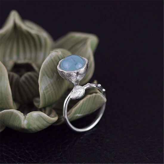 Handmade Lotus Buds Silver Rings - Sterling Silver 925