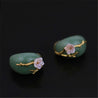 Handmade Vintage 'Plum Flower' Stud Earrings - Sterling Silver 925