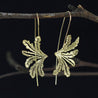 Handmade 'Leaves' Drop Earrings for Girls - Gold and Sterling Silver 925