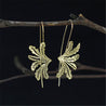 Handmade 'Leaves' Drop Earrings for Girls - Gold and Sterling Silver 925