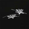 Handmade 'Leaves' Drop Earrings for Girls - Gold and Sterling Silver 925