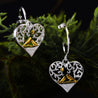 Handmade Heart - Shaped Silver Earrings - Sterling Silver 925