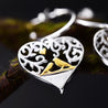 Handmade Heart - Shaped Silver Earrings - Sterling Silver 925
