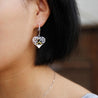 Handmade Heart - Shaped Silver Earrings - Sterling Silver 925