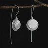 Handmade Vintage Round Silver Earrings - Sterling Silver 925