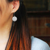 Handmade Vintage Round Silver Earrings - Sterling Silver 925
