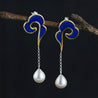 Handmade Cloud Dangle Silver Earrings - Sterling Silver 925