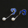 Handmade Cloud Dangle Silver Earrings - Sterling Silver 925