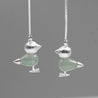 Handmade 'Little Lovely Bird' Dangle Earrings - Sterling Silver 925