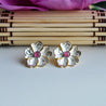 Peony Flower Jewellery Set - Red