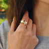 Peony Flower Jewellery Set - Red