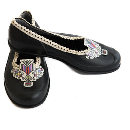 SuperCute WellieStyle Shoes – ‘Folklore, Pop Art’, Black