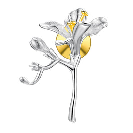 Freesia Flower Brooch